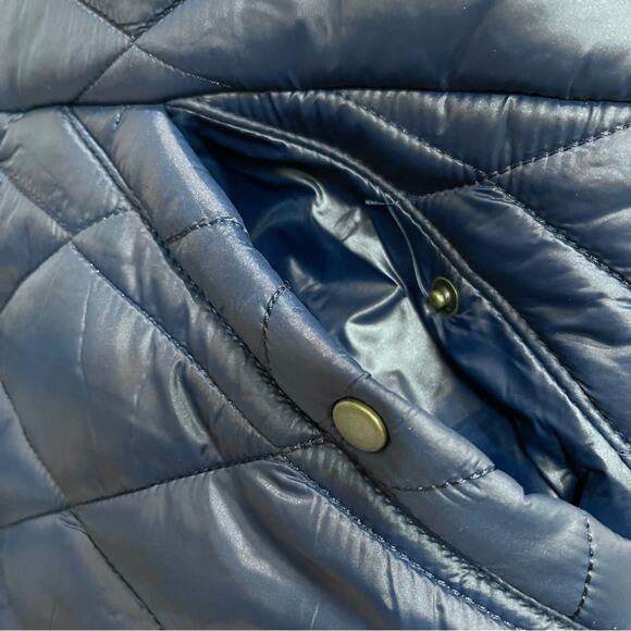 Ivory Ella Quilted Puffer Vest Navy Blue Lightweight Elephant - Small - Picture 5 of 9